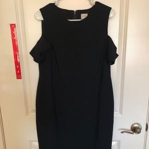 Chicos Little Black Dress w/ Open Shoulder
